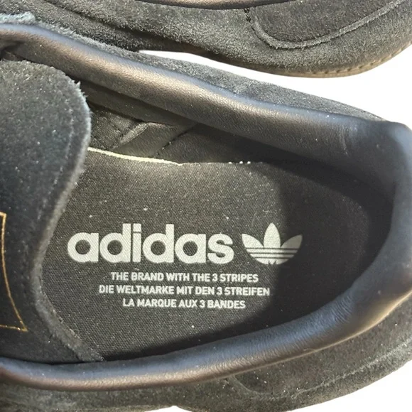 Adidas Men's Black Gazelle Suede Sneakers Size 7 - Picture 9 of 12